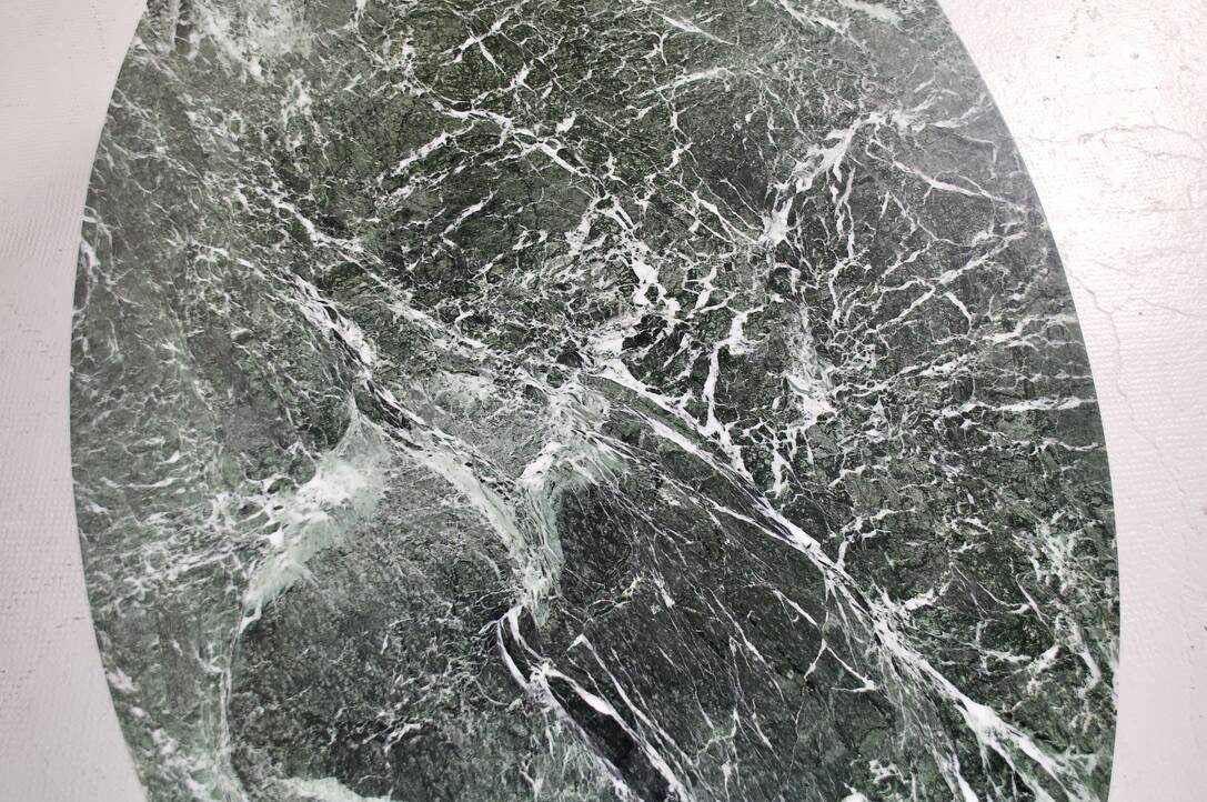 Table basse marbre laiton Michel Kin Italie 1960 Arflex éditeur