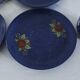 Vintage coffee set - blue and red flower patterns