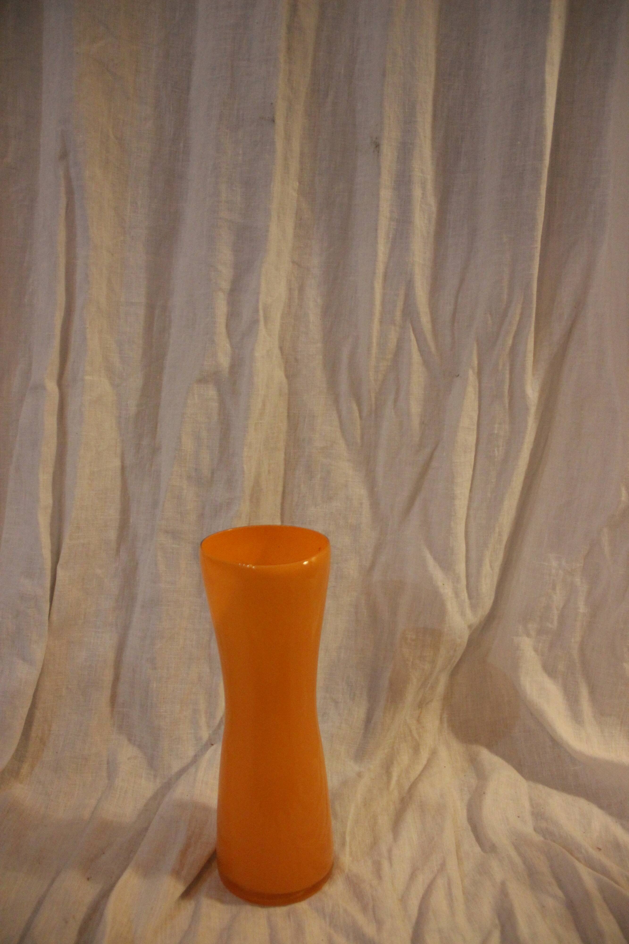 70's orange vase