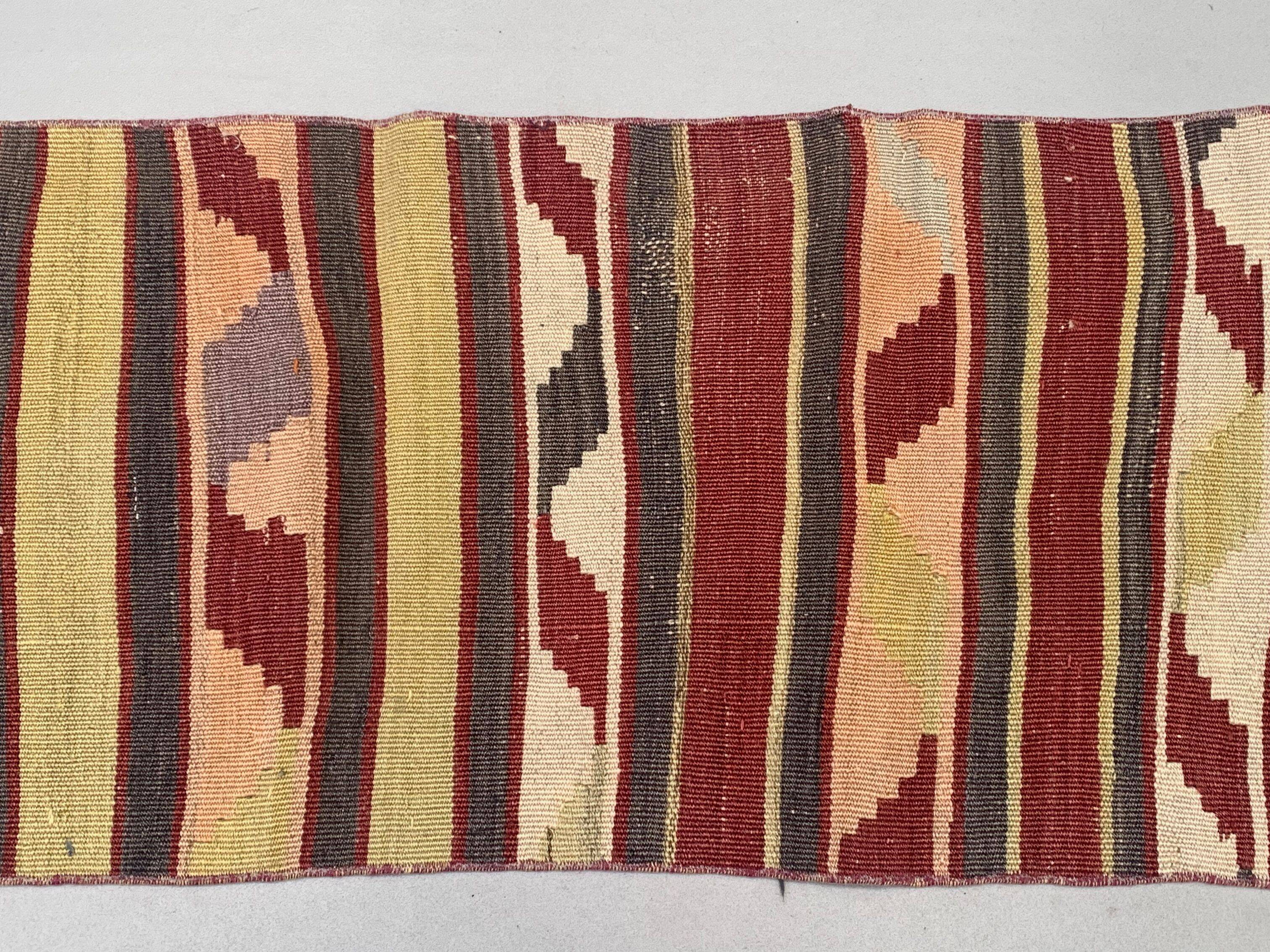 Old Turkish narrow Kilim Runner 265x52 cm shabby chic, vintage kelim