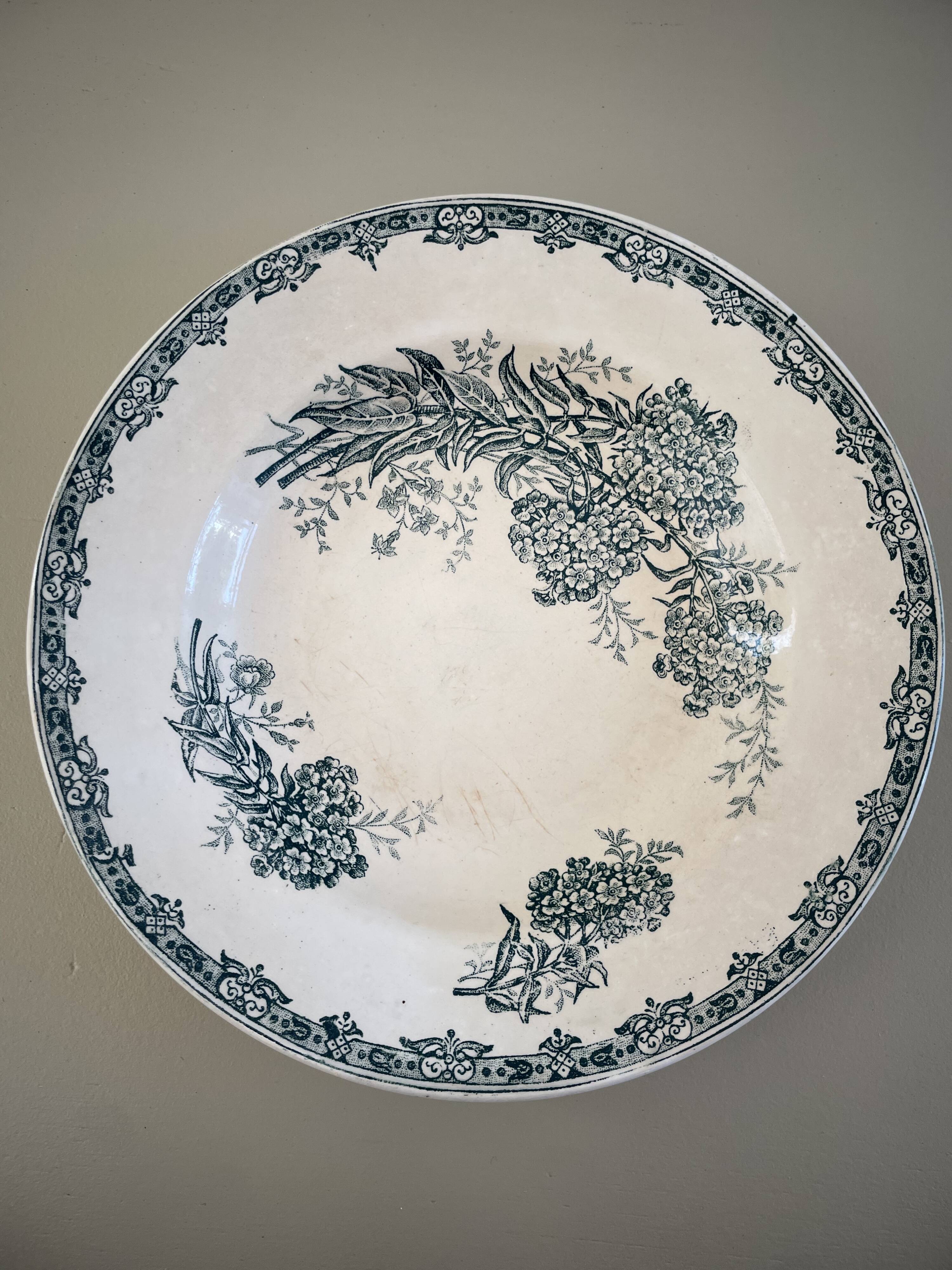 St Amand ironstone deep plate, Daisy model
