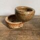 Duo of mini ramekins, stoneware, pyrite