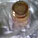 Vase année 60 rayure doré