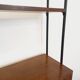 Vintage Italian double modular shelving unit in wood and metal