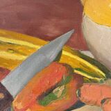 Still life oil on canvas with vegetables