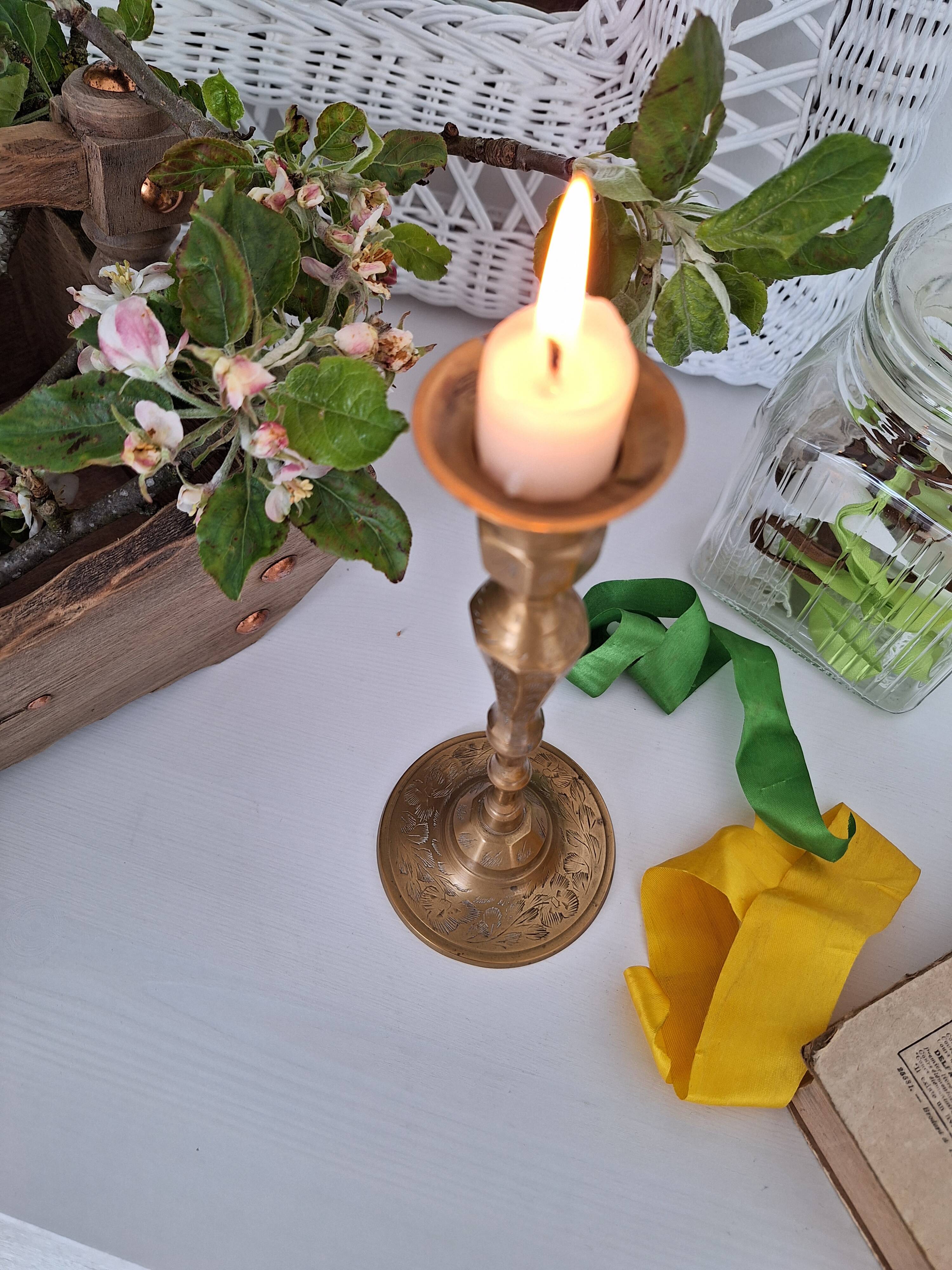 Vintage brass candle holder