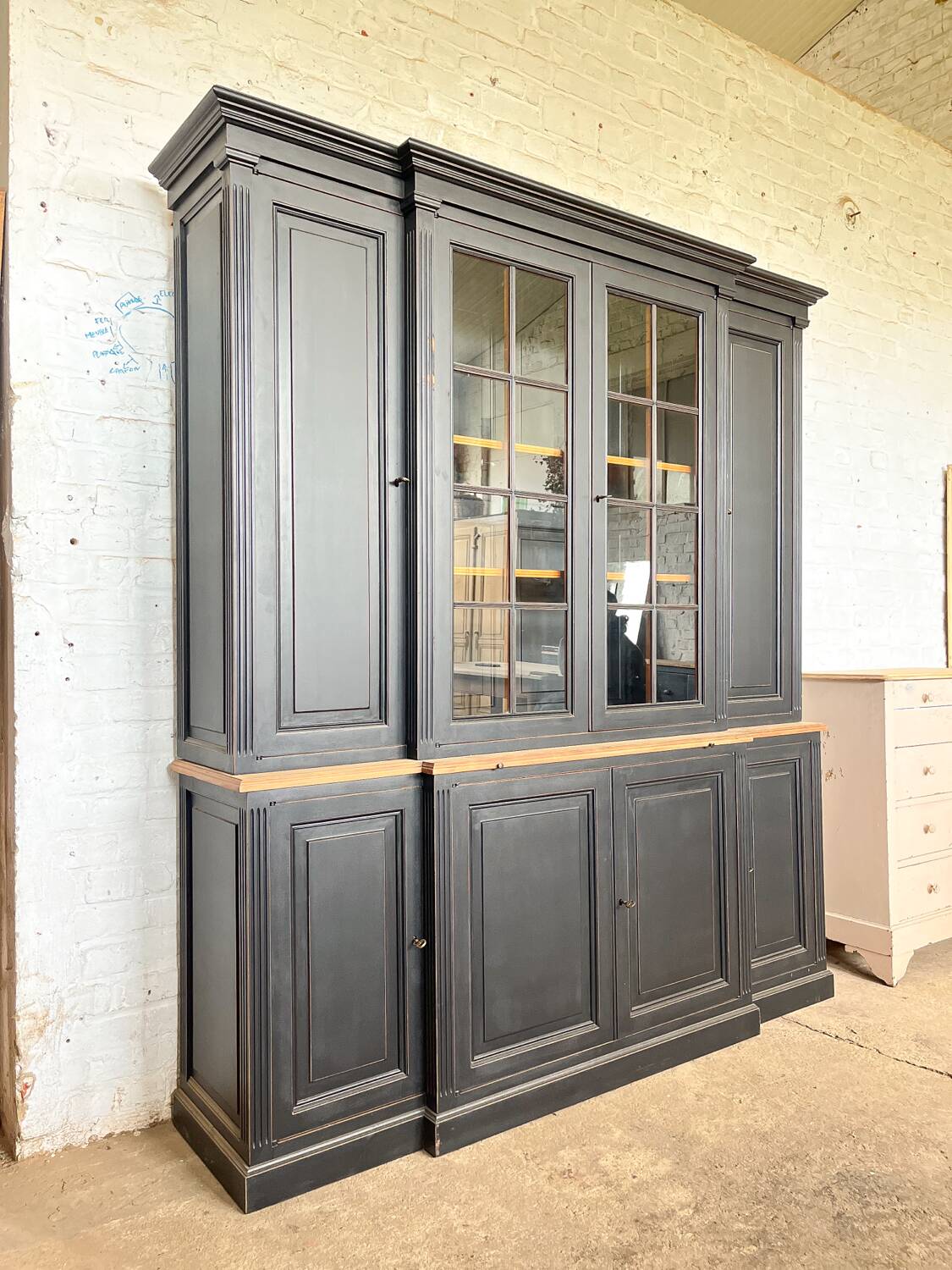 Old dresser / bookcase with black patina