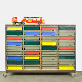 Dutch schoolcabinet with coloured drawers, 1970s