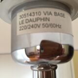 Lampe de bureau en cristal et acier inoxydable