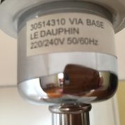 Crystal and stainless steel desk lamp