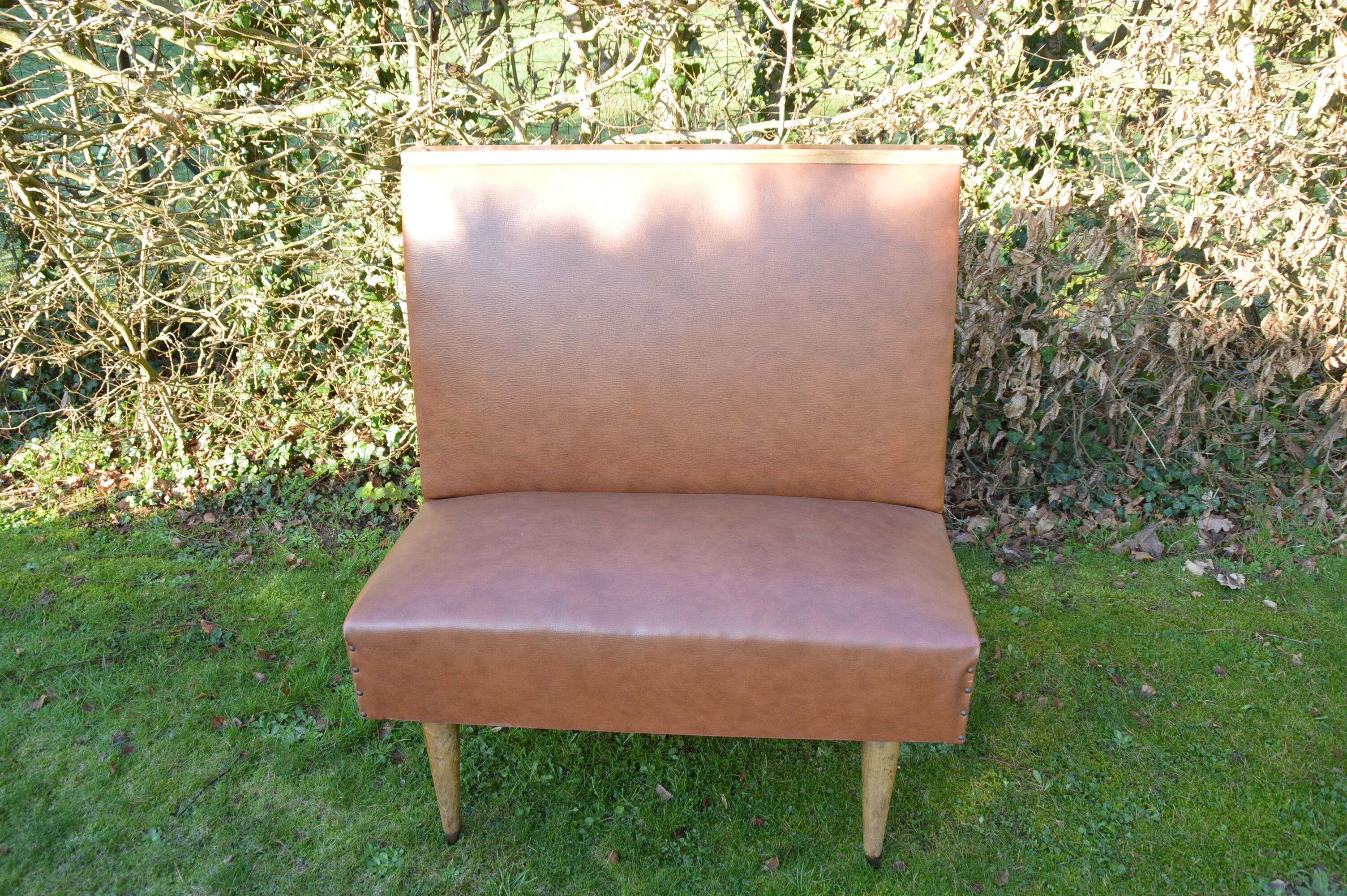 Old bistro bench foot compass