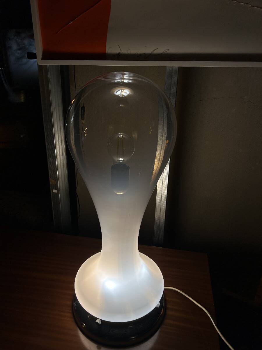 AV Mazzega opalescent glass lamp attributed to Carlo Nason.