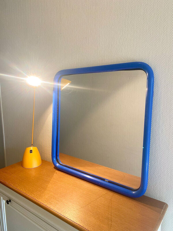 Miroir IKEA vintage acier tubulaire bleu