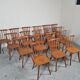 Set of 18 Scandinavian style bistro chairs, 60s