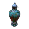 Green covered vase