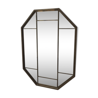 Grand miroir en laiton Art déco	93 x 69 cm