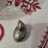Quail salt shaker in metal Mauro Manetti style