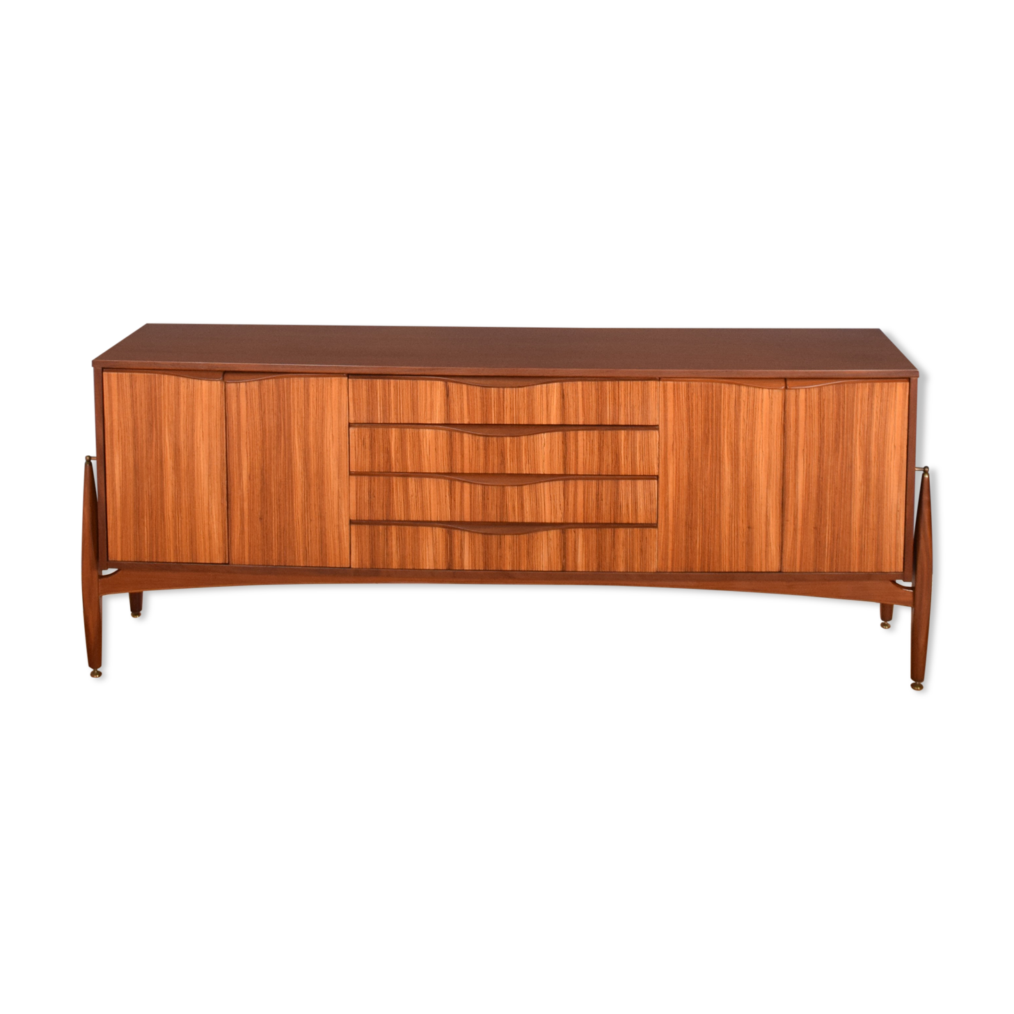 Restored 1960s Retro EON Elliots of Newbury Zebrano Sideboard Atomic Legs