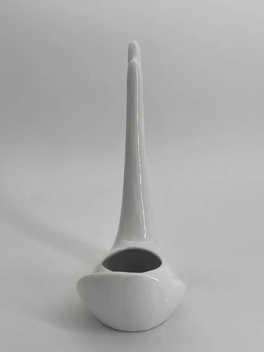 Cache pot en céramique en forme de cygne