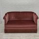 1960s, Danish 2-seater sofa, original pink furniture velour.