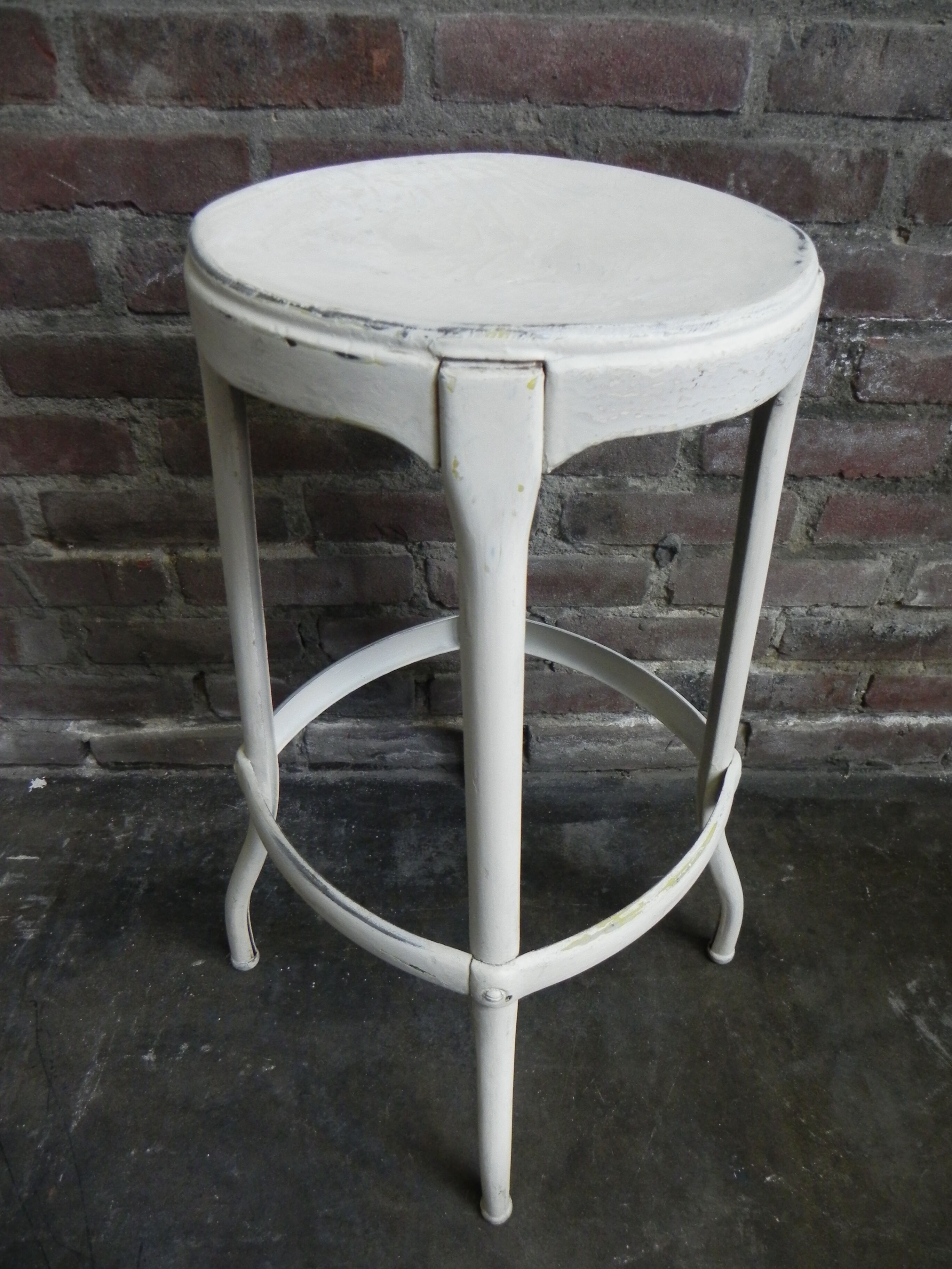 Industrial steel stool