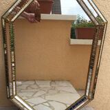 Antique mirror in gilded wood 85 x 59 cm