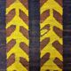 Tapis kilim en laine vintage design Maria Janowska (Zachód) coucher de soleil