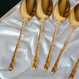 Set of 12 gold-plated teaspoons