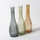 Set of 3 Grey, Green and Amber Glass Vases / Colored Bottles / Ikea / 2000s