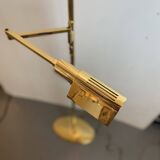 Brass & Opaline Floor Lamp by Milan, Spain, 1980s