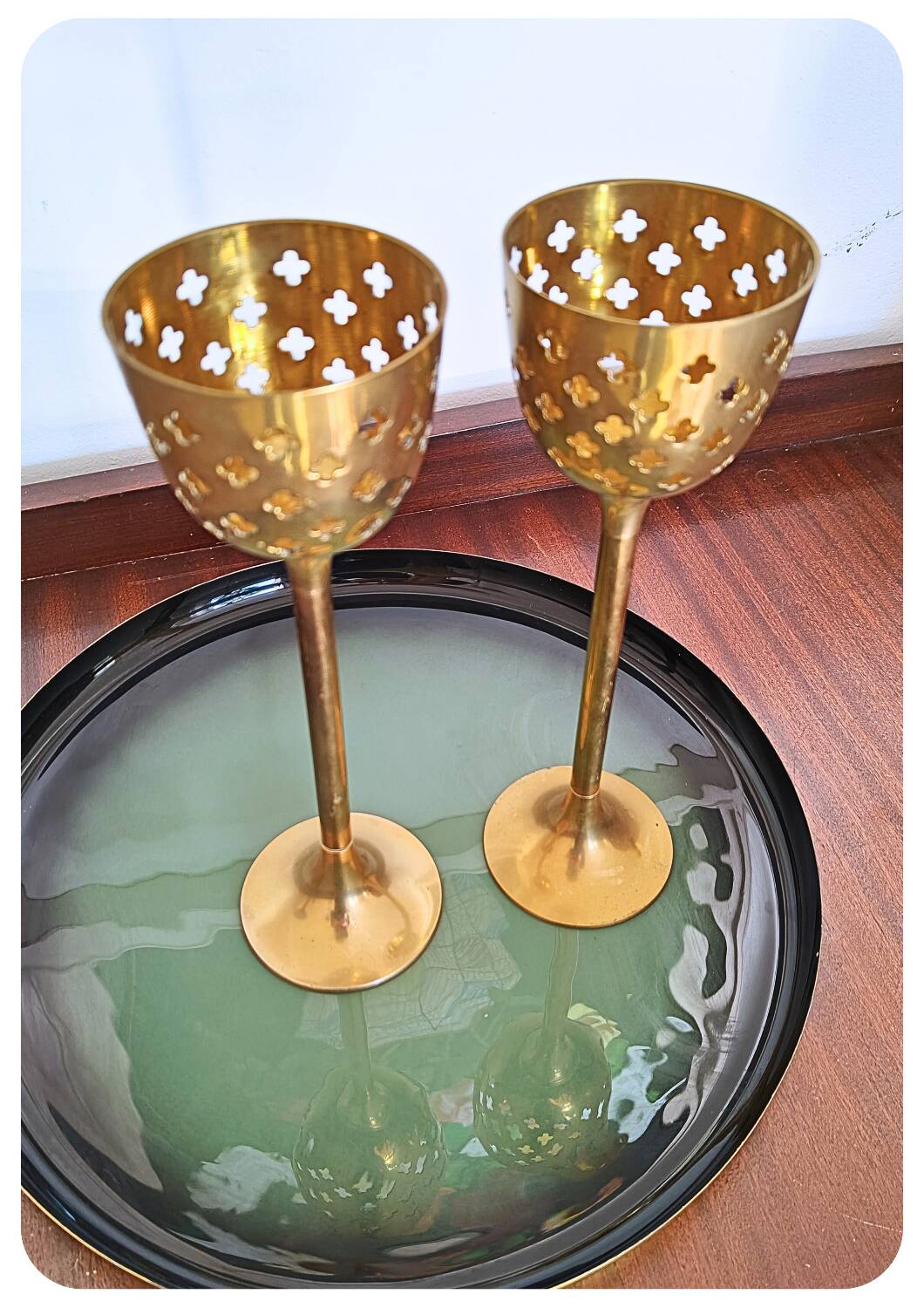 Bougeoirs en laiton danois du milieu du siècle (lot de 2)