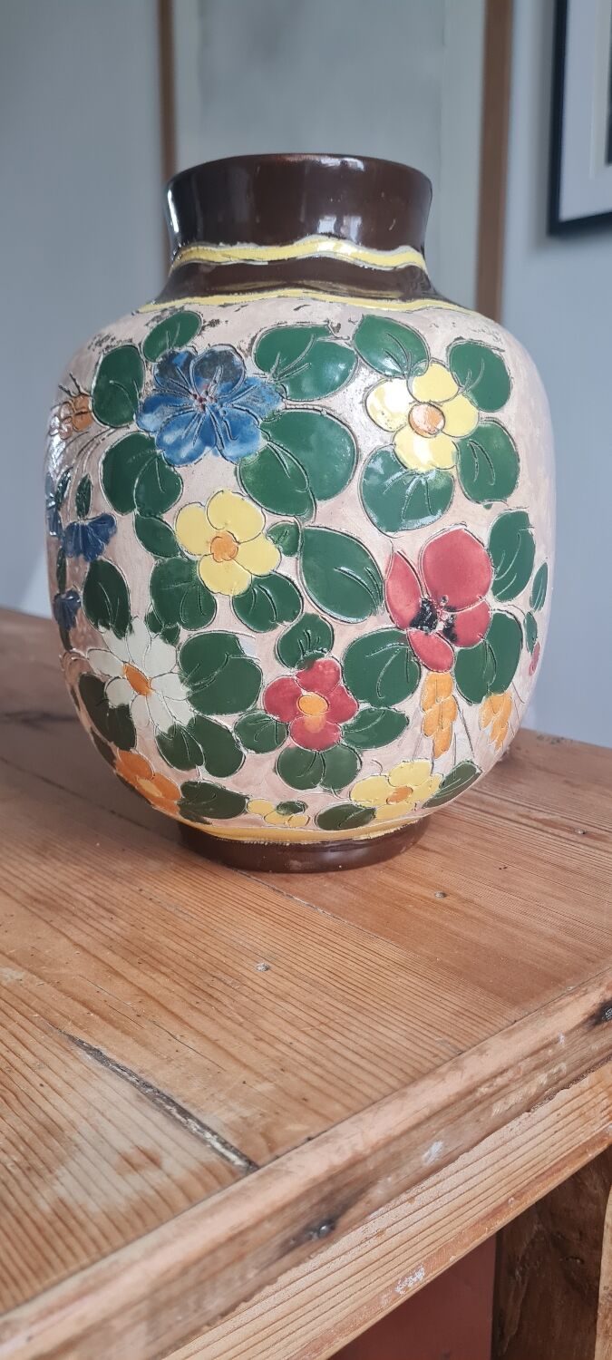 Vallauris earthenware vase