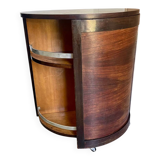 Art Deco rotating round bar in two-tone wood