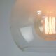 Vintage Italian Chrome and Glass Pendant Lamp