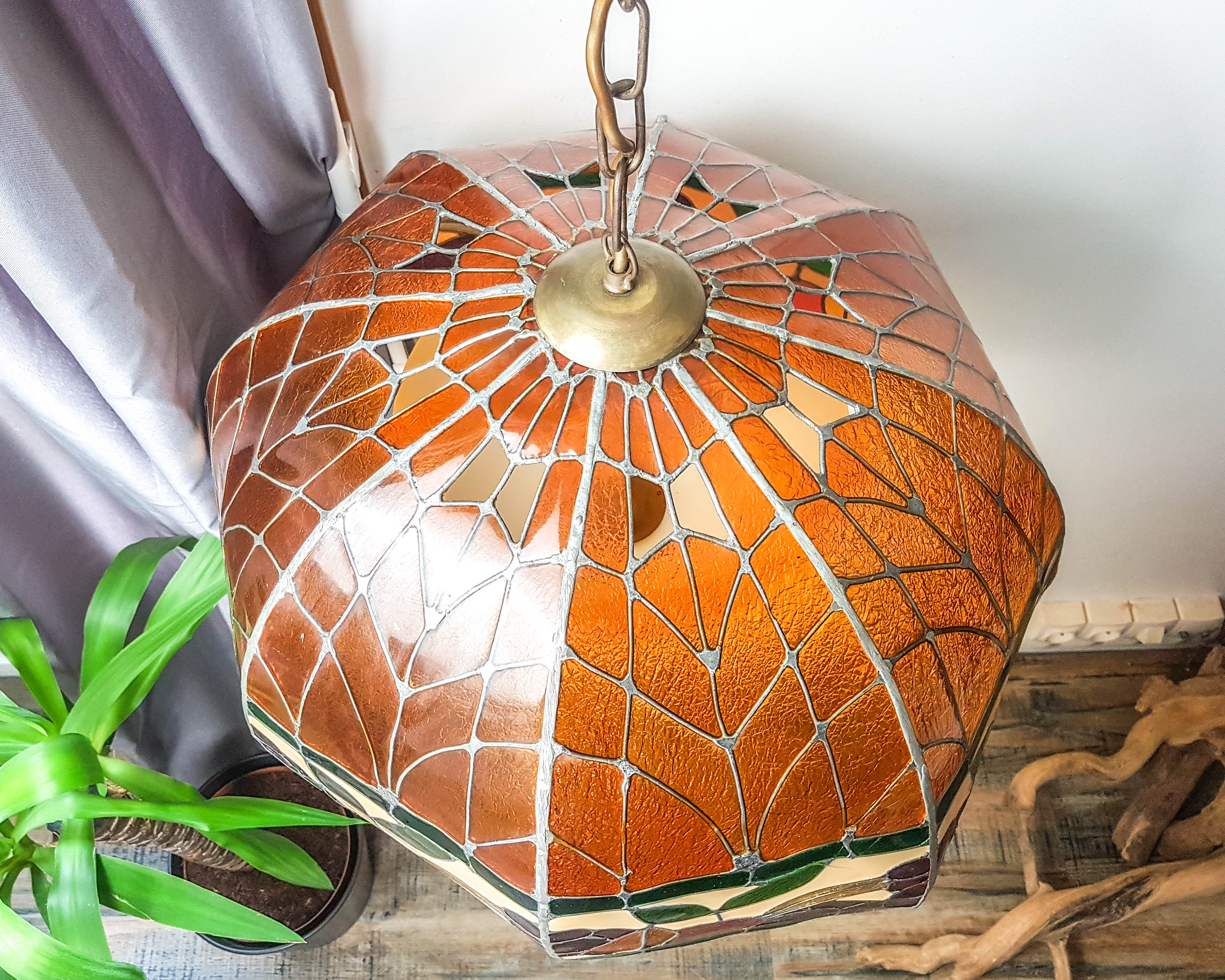 Suspension lamp style "Tiffany" vintage Art Deco