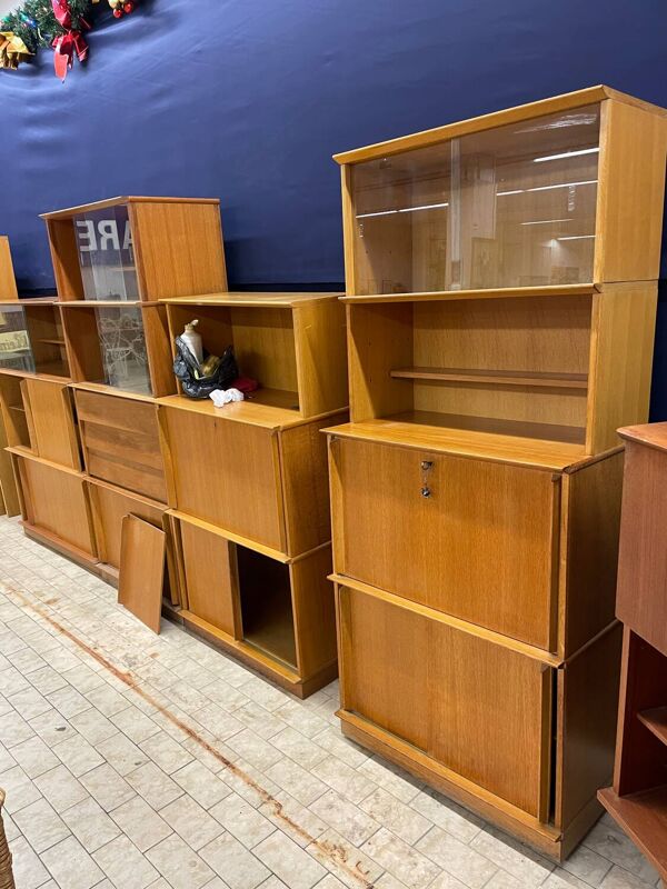 Bibliothèque secrétaire Oscar vintage