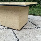 1970s Fedam travertine coffee table