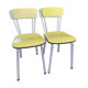 Paire de chaises formica jaune