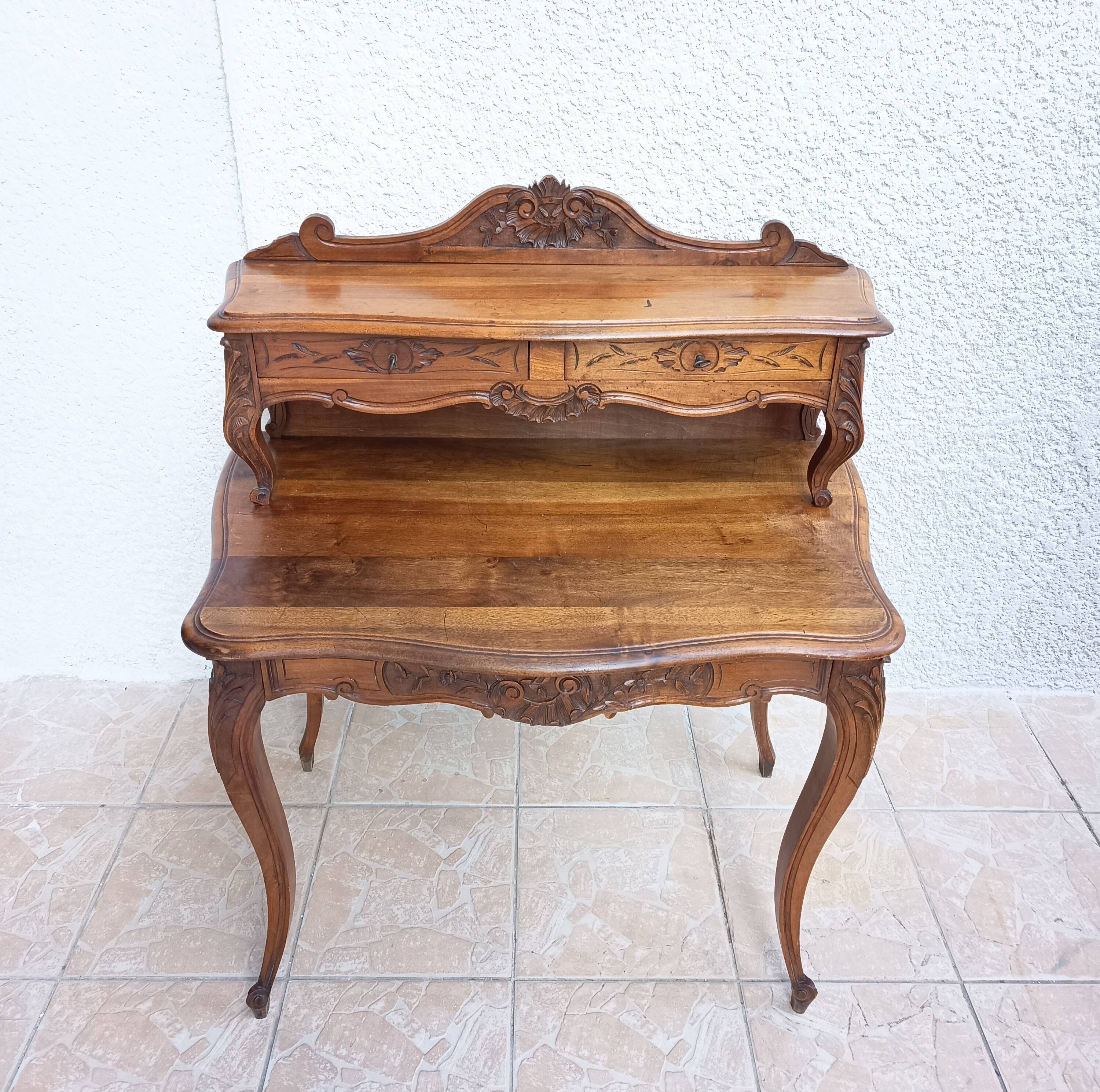 Louis XV walnut desk