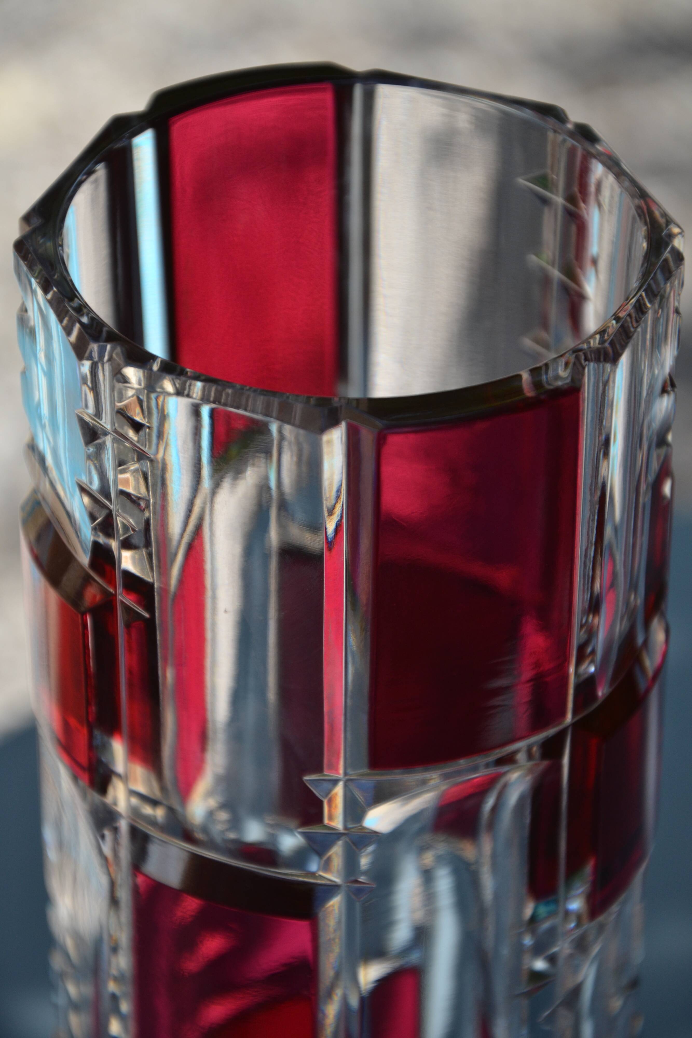Modern St Lambert crystal vase