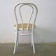 Chaise bistrot blanche cannée