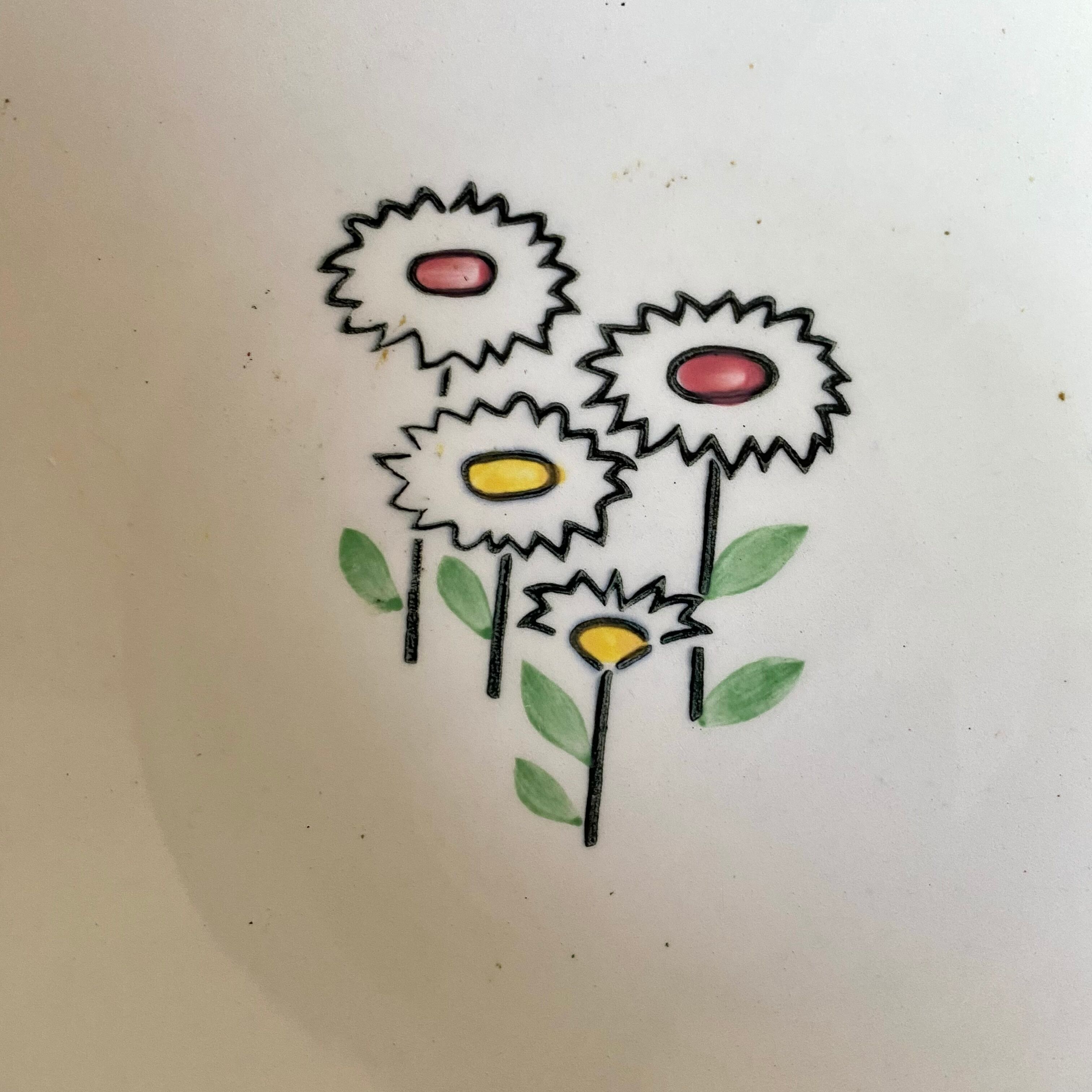 Hollow earthenware plates from Gien