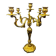 Very large five-light candelabra, in the Louis XV rocaille style, made of gilt bronze.