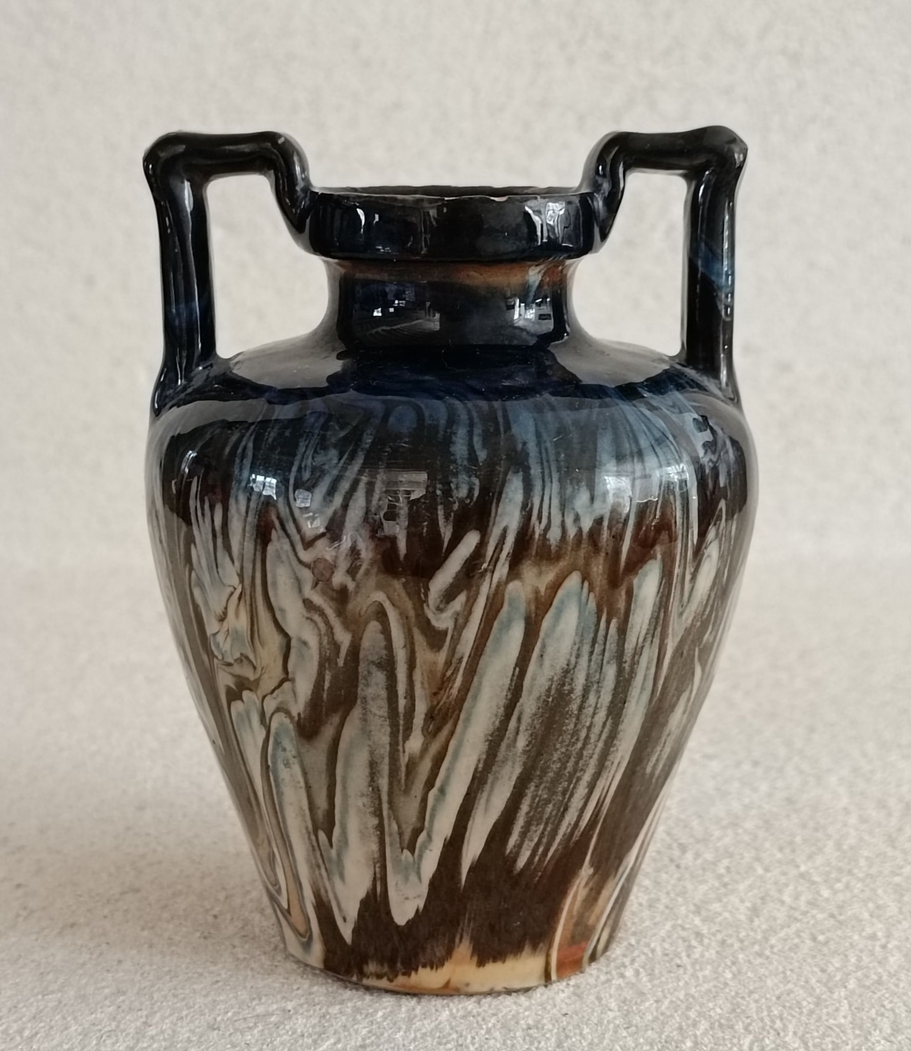 Vase décor jaspé