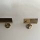 Pair of vintage adjustable solid brass wall lights France 1970