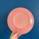 Longchamp pink marbled ceramic plate set - vintage plate