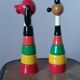 Wooden cat and dog stack toys