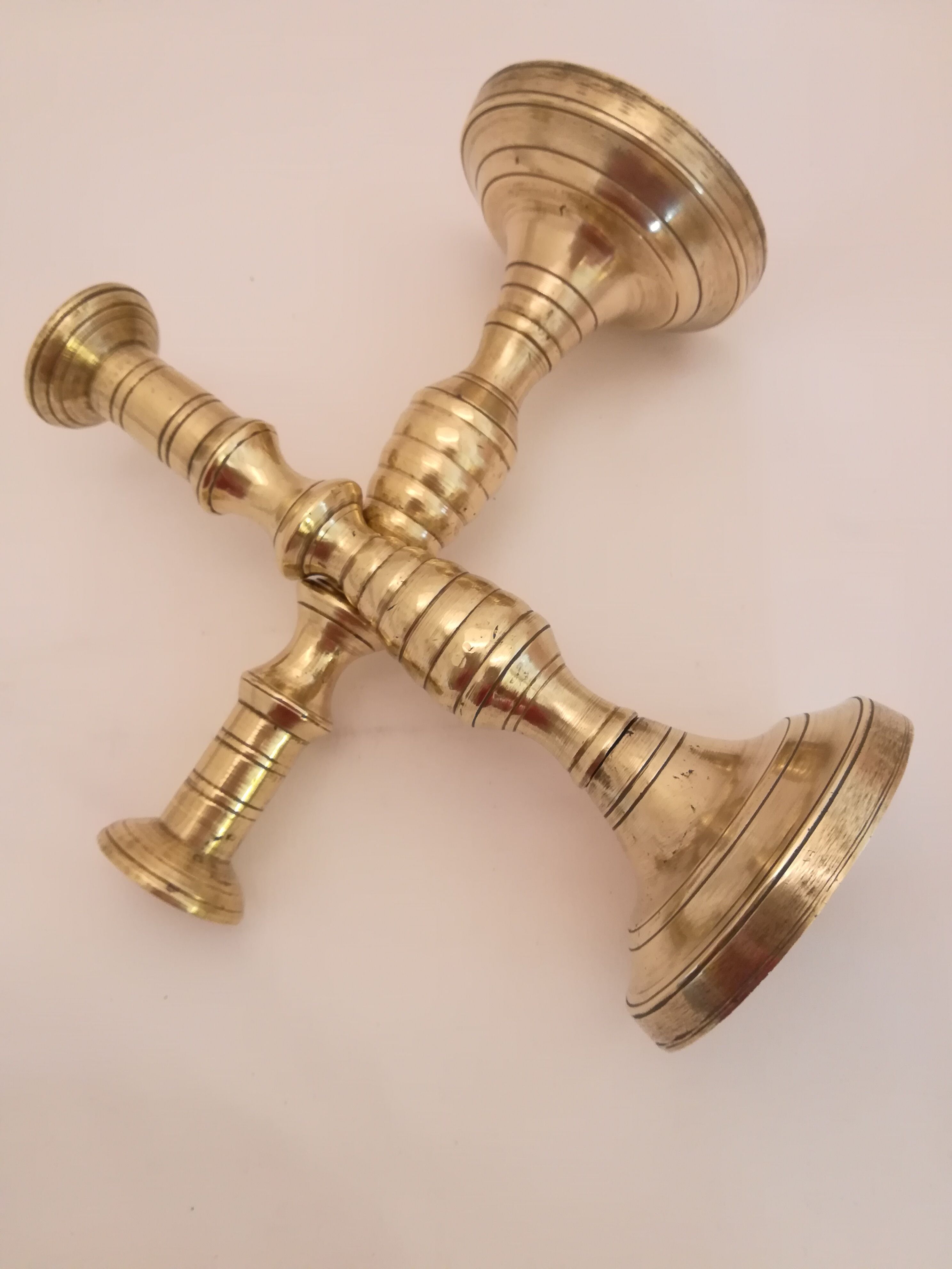 Pair of brass candlesticks