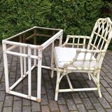 Table & Chairs & Console by McGuire, 1970s