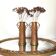 Pair of GBN art deco copper and brass vases